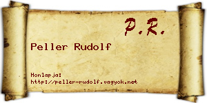 Peller Rudolf névjegykártya